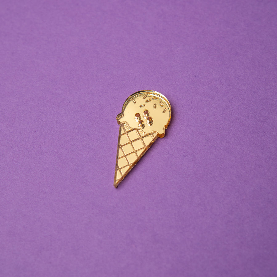 Ice Cream Cone Button