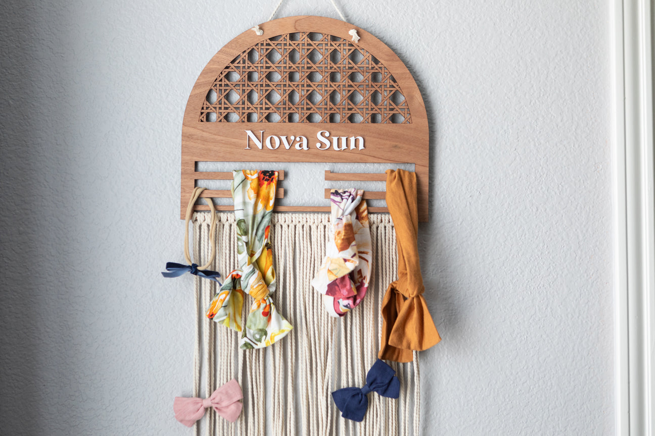 Personalized Rattan Style Bow Holder (Made to Order) – OddBorn