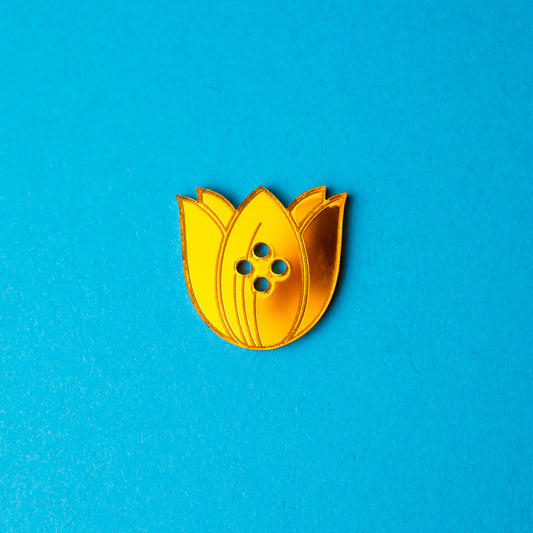 Tulip Flower Button