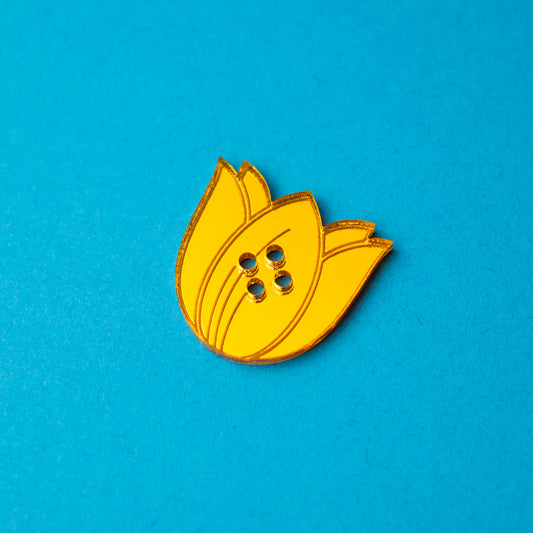 Tulip Flower Button