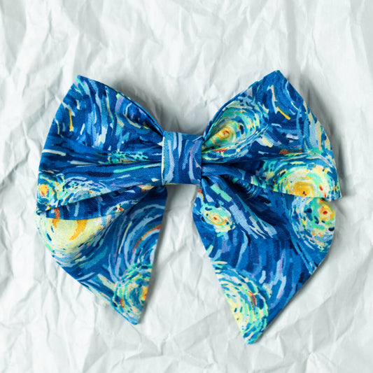 "Starry Night" Hair Bow (Made to Order)