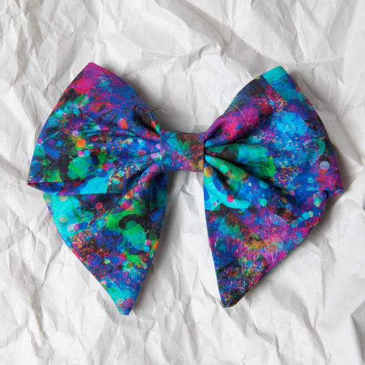 "Paint Splatter" Hair Bow (Made to Order)