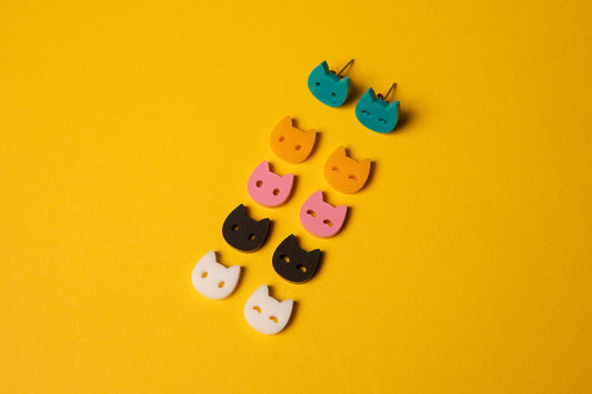 "Cat" stud earrings (Made to Order)