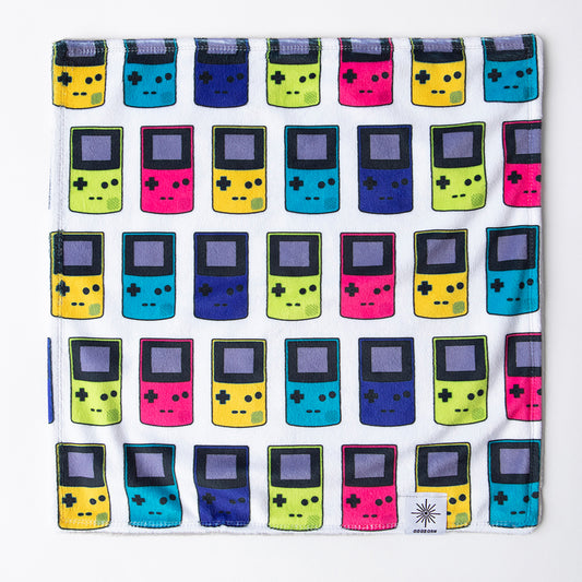 This minky baby lovie or baby security blanket features game boy color images all around the blankie.
